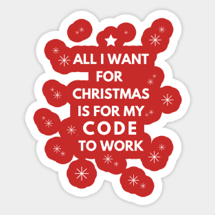 Christmas Coding Programming Sticker